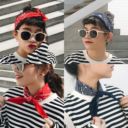 Khăn bandana - Mix đồ xuống phố cưc xinh cho các nàng 1 khăn bandana